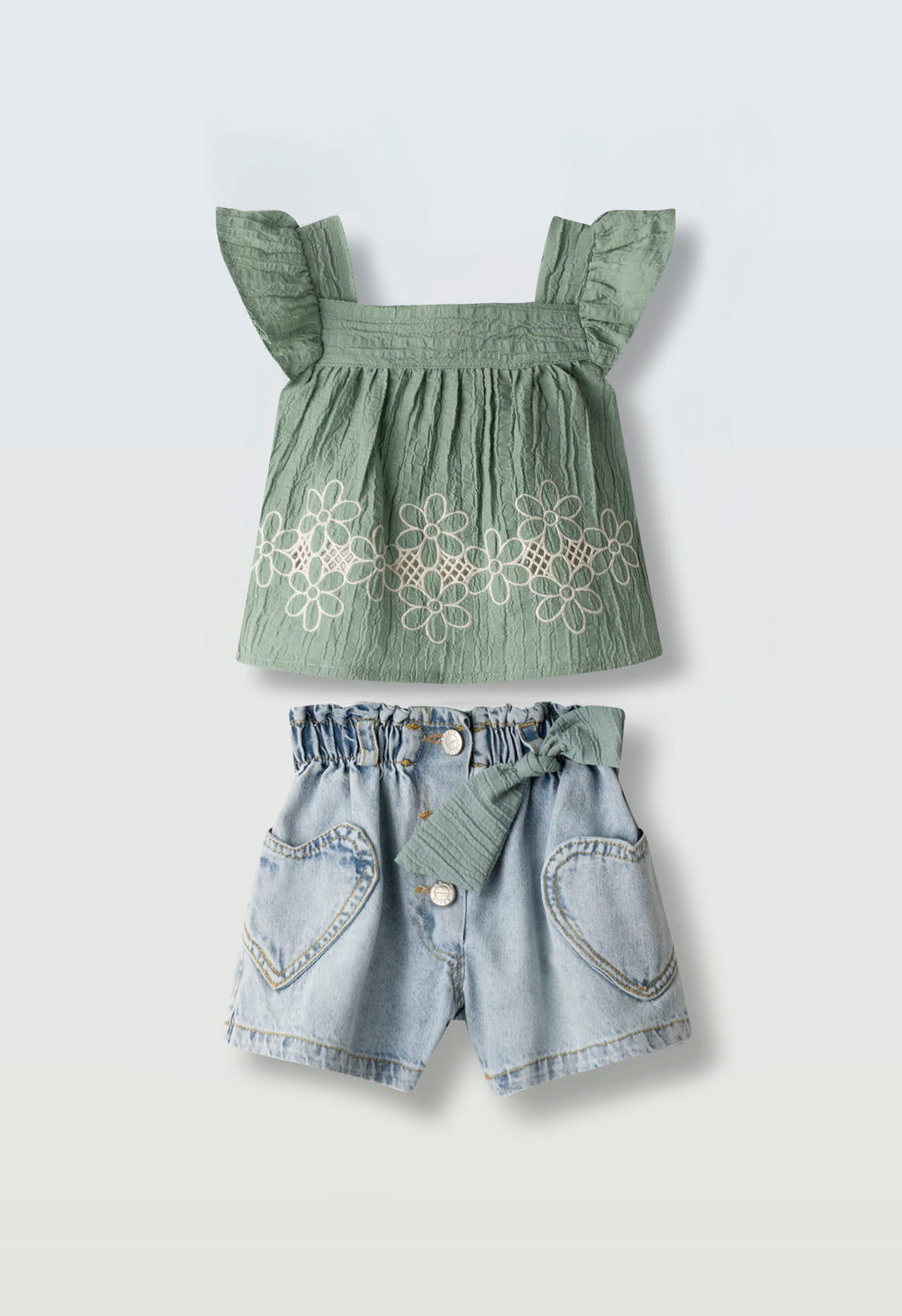 Coordinato canotta e short bambina ebita