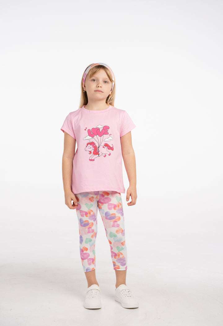 Coordinato con legging e fascia per capelli bambina Ebita