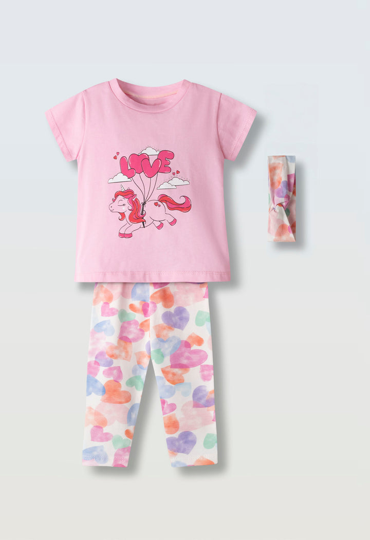 Coordinato con legging e fascia per capelli bambina Ebita