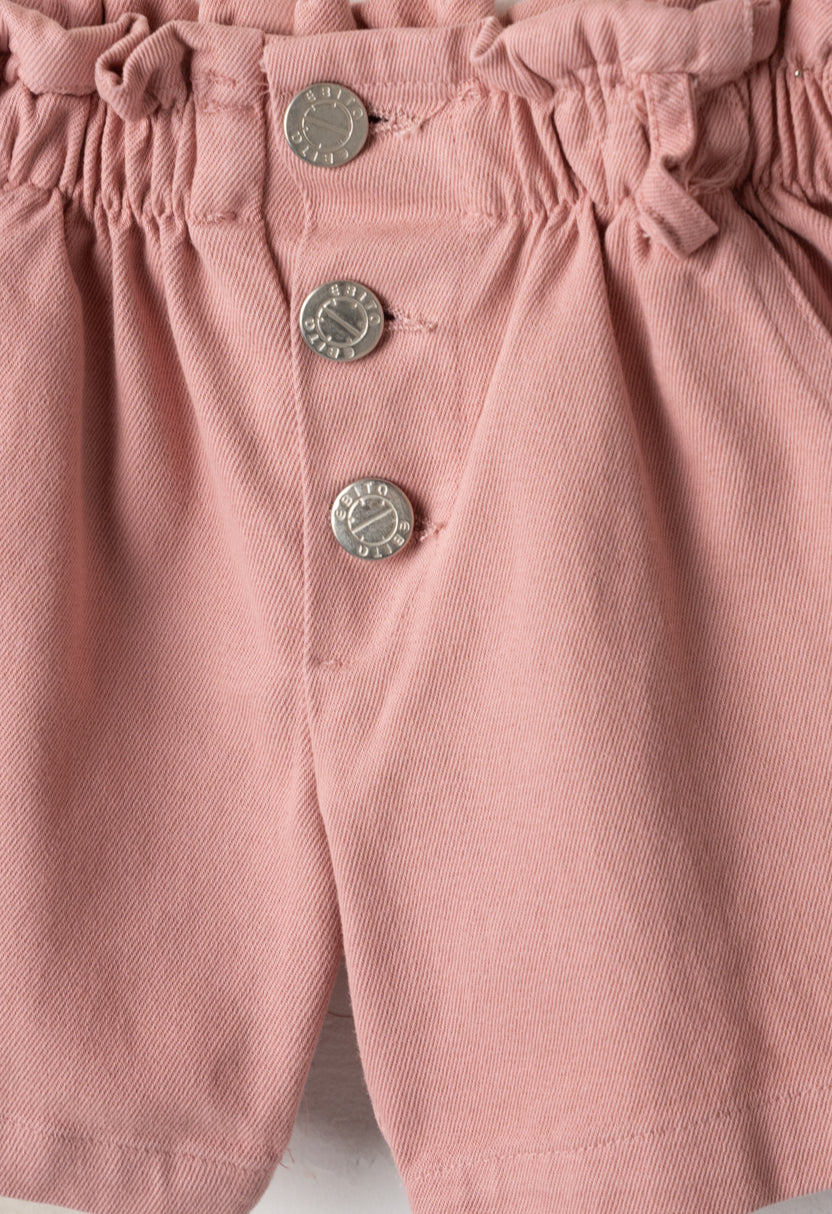 Completo blusa ricamata con pantaloncino bambina  Ebita