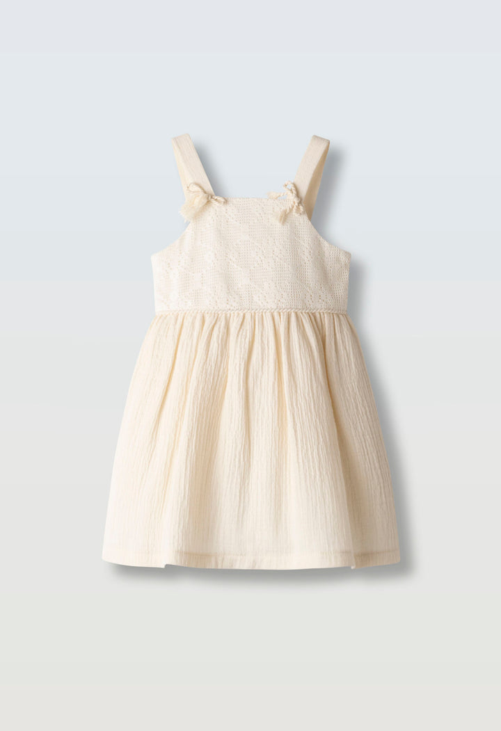 Vestito a bretelline crochet bambina Ebita