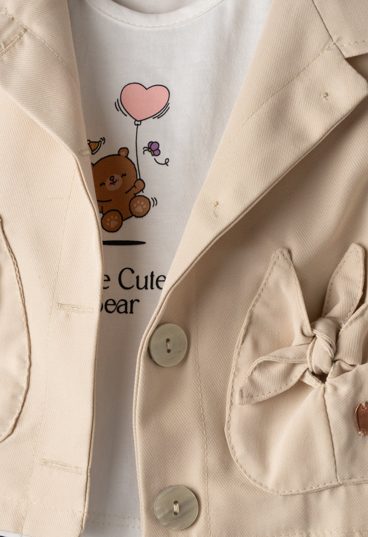 Coordinato 3 pezzi con giacca baby girl ebita