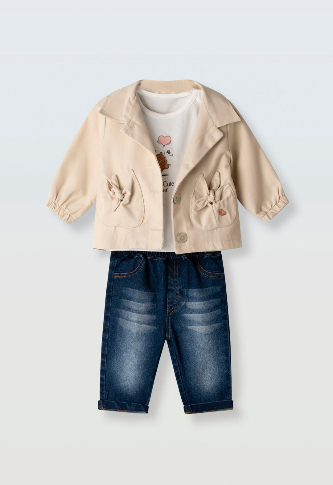 Coordinato 3 pezzi con giacca baby girl ebita