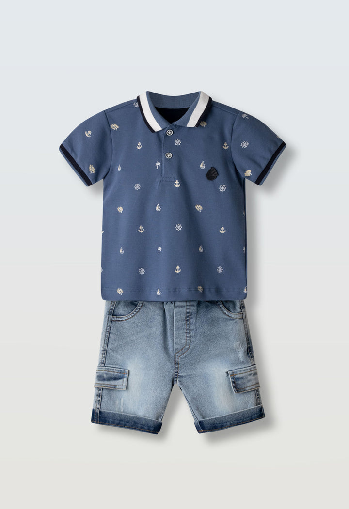 Completo con polo baby boy hashtag