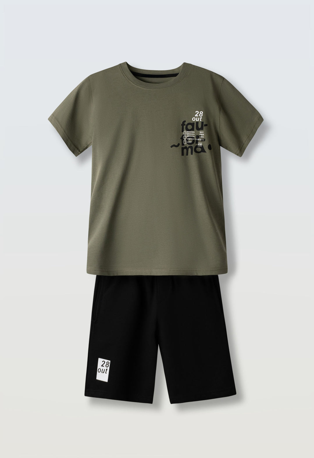 Coordinato 2 pezzi in tuta bambino hashtag