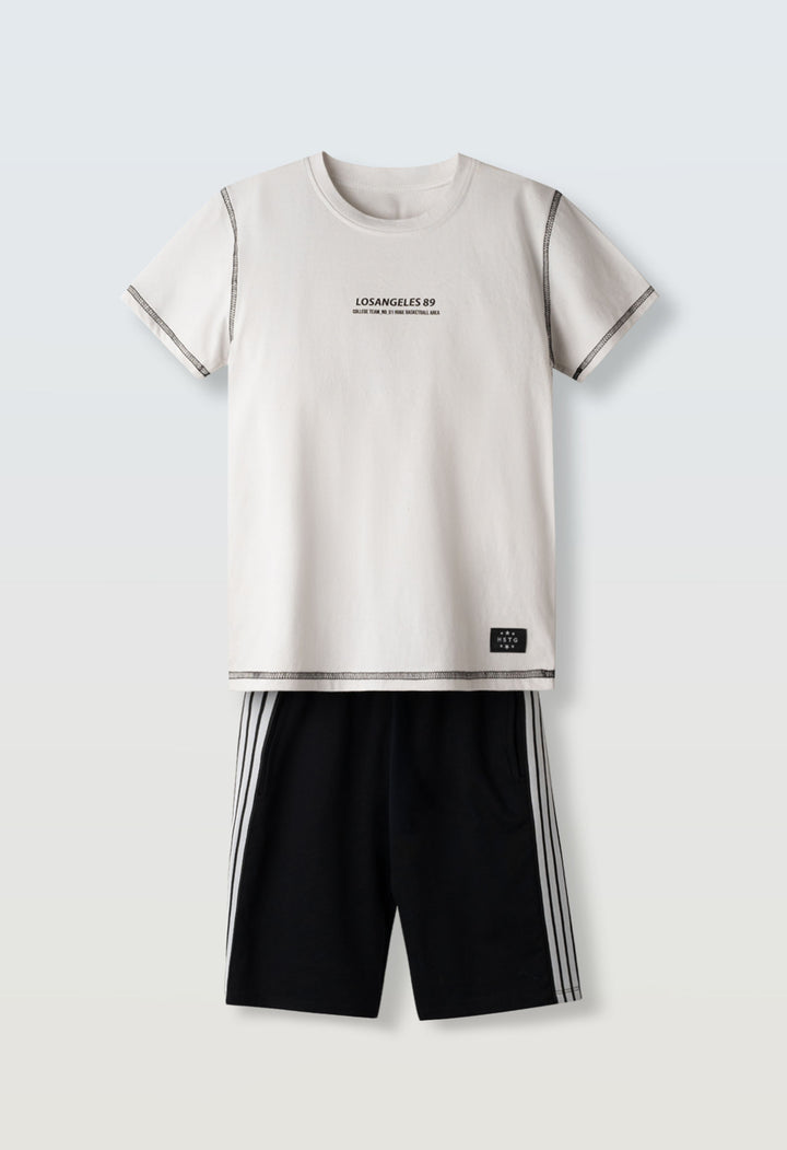 Completo 2 pezzi con short bambino Hashtag