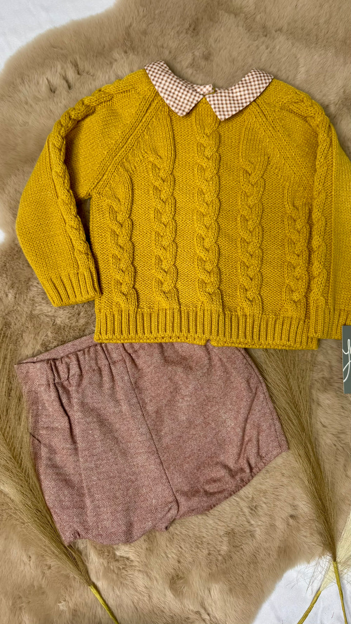 Completo due pezzi maglioncino e pantaloncino baby maschio Yoedu