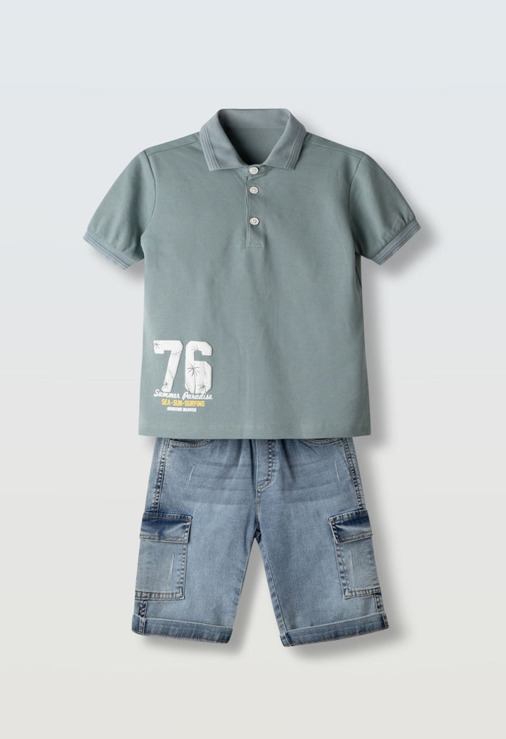 Completo con polo bambino hashtag