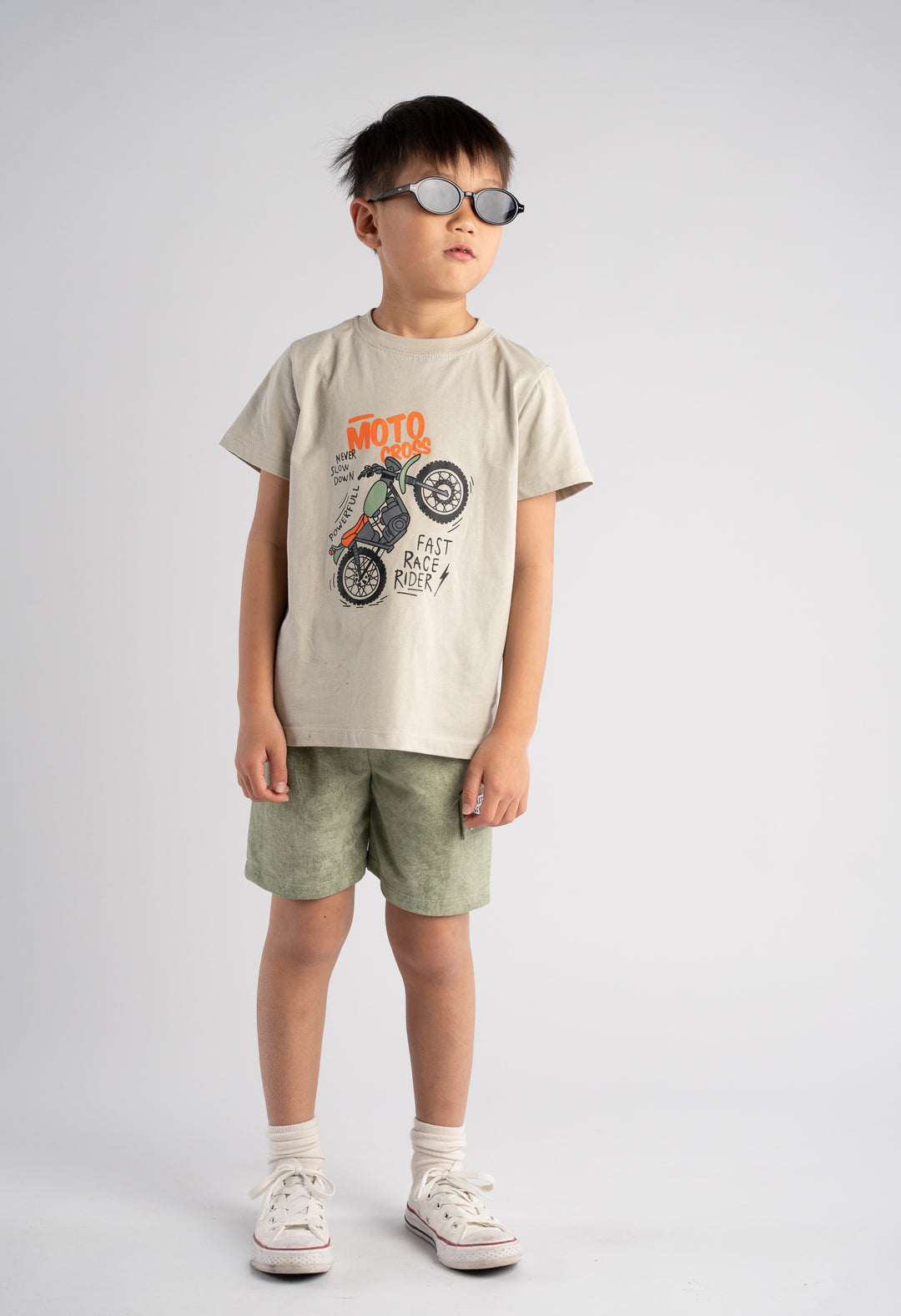 Completo 2 pezzi con short bambino Hashtag