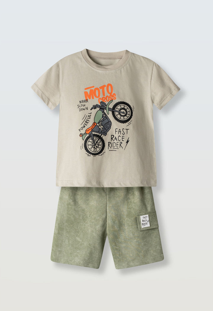 Completo 2 pezzi con short bambino Hashtag