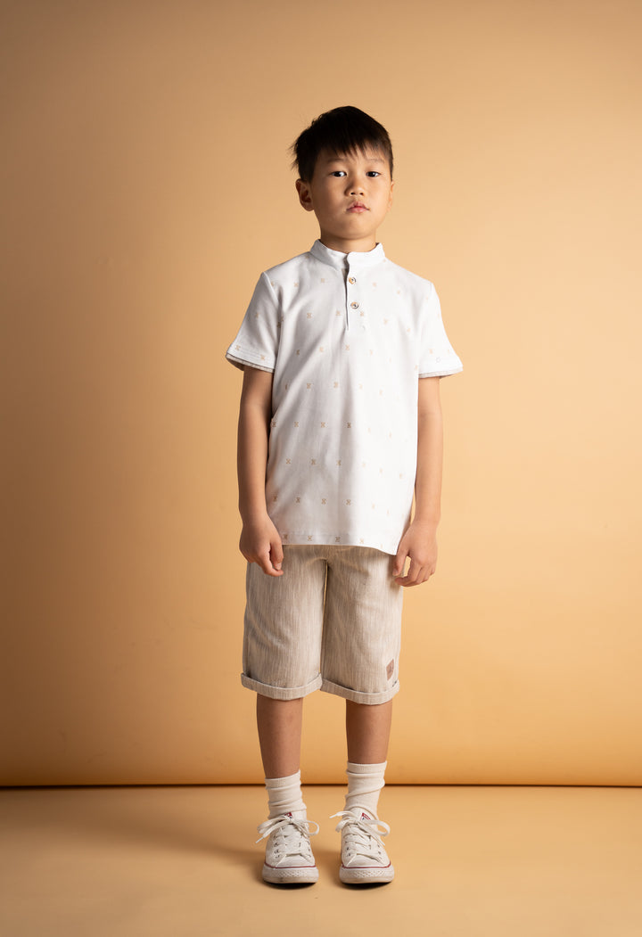 Completo polo con bermuda bambino Hashtag