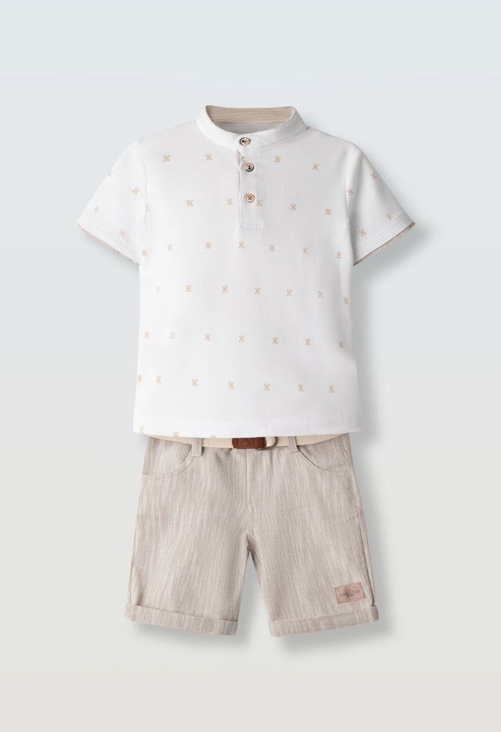 Completo polo con bermuda bambino Hashtag