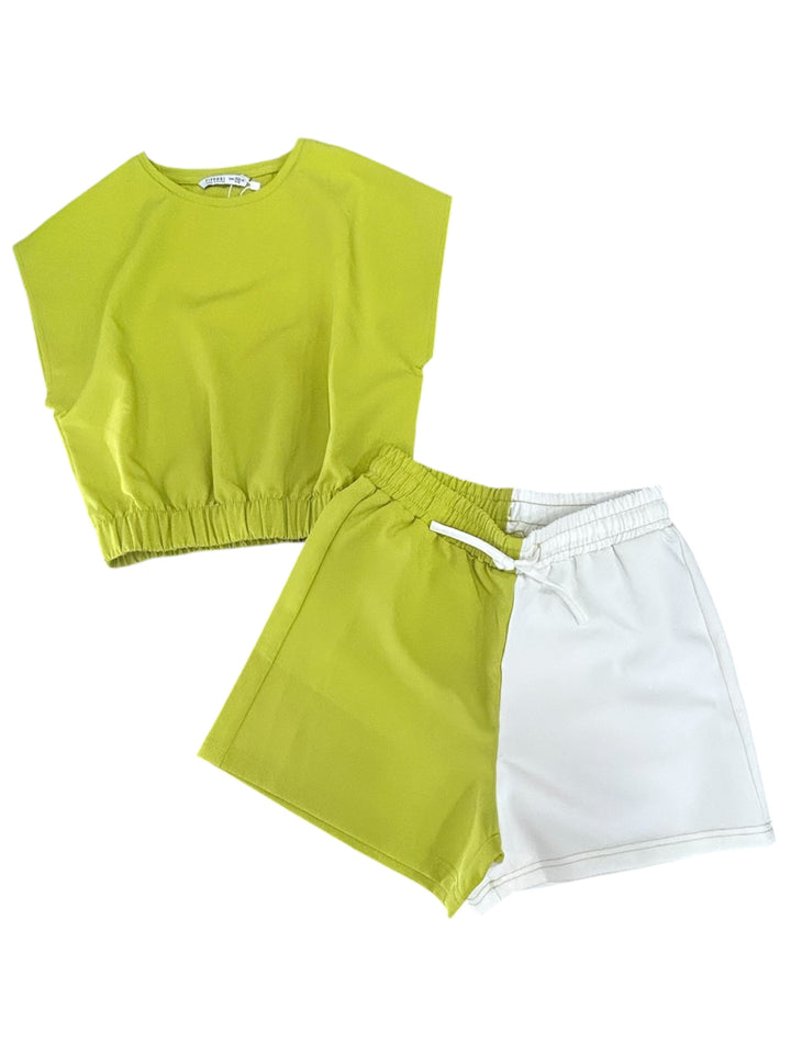 Completo top e pantaloncino ragazza Tiffosi