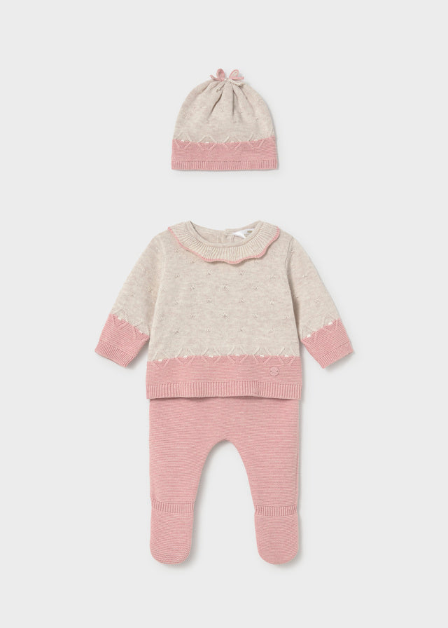 Completo 3 pezzi con cappello neonata Mayoral
