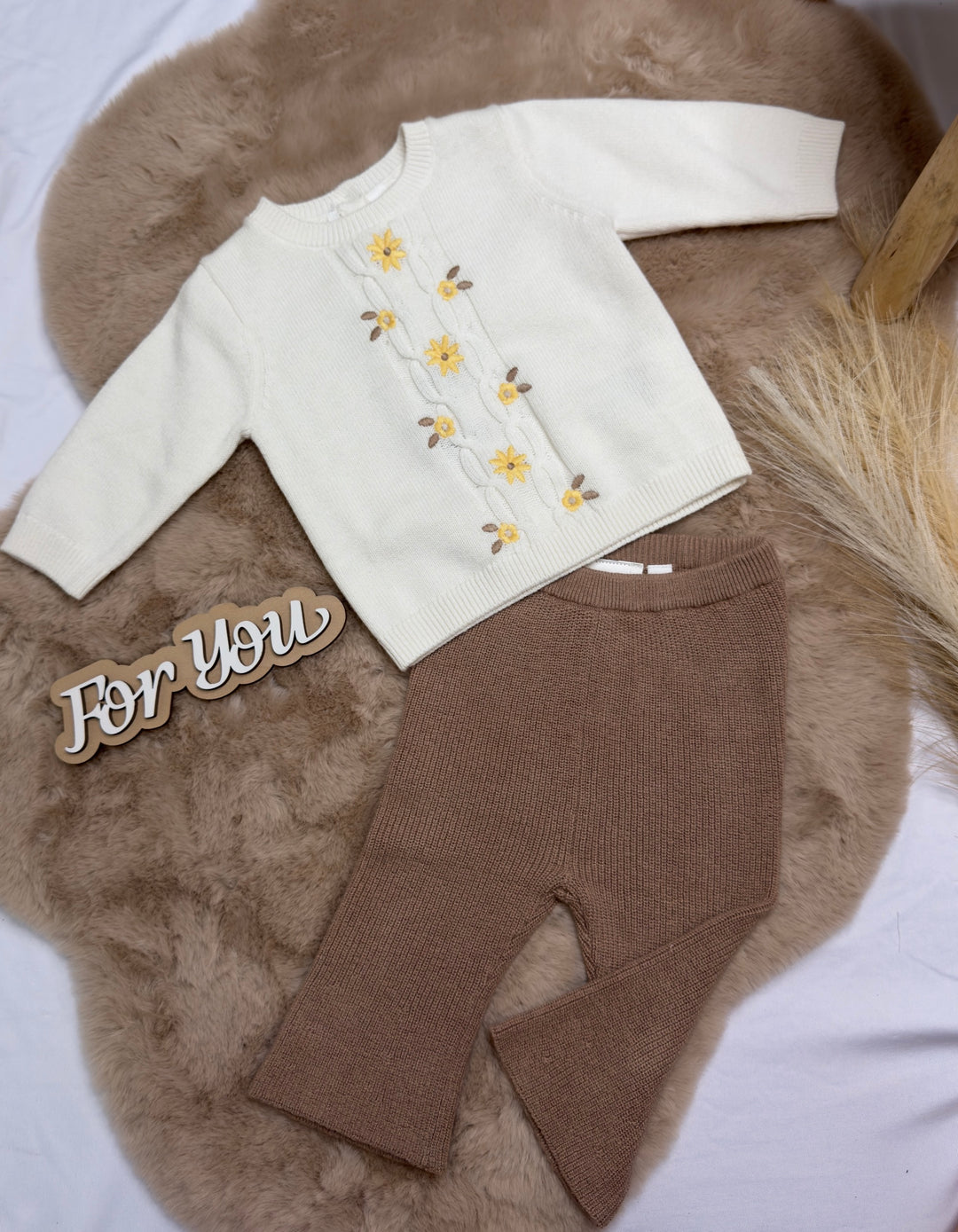 Completo con pantalone neonata Minibanda