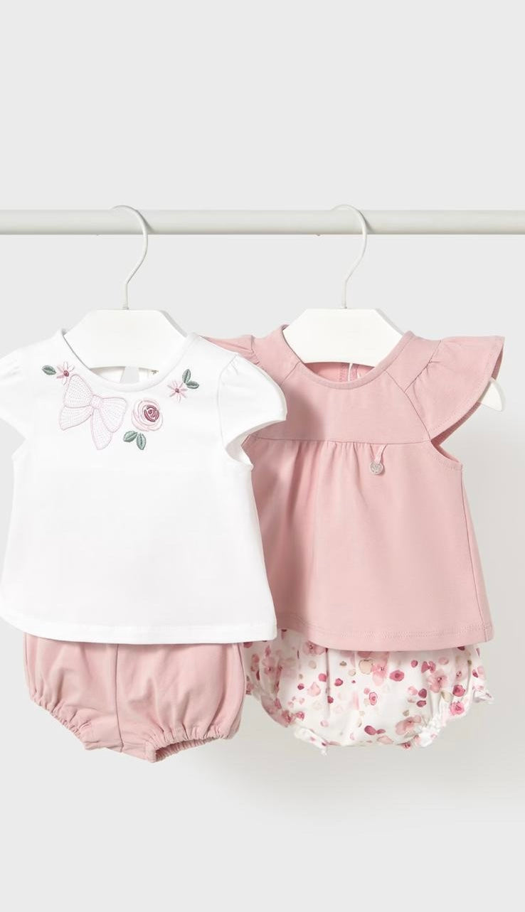 Completo maglietta pantaloncino neonata Mayoral