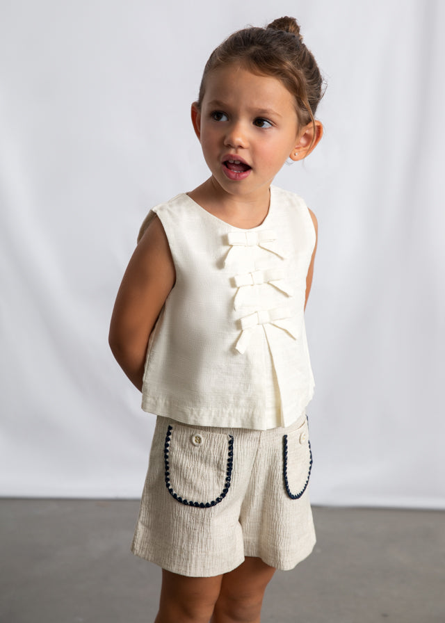 Short con ricamo bambina Mayoral