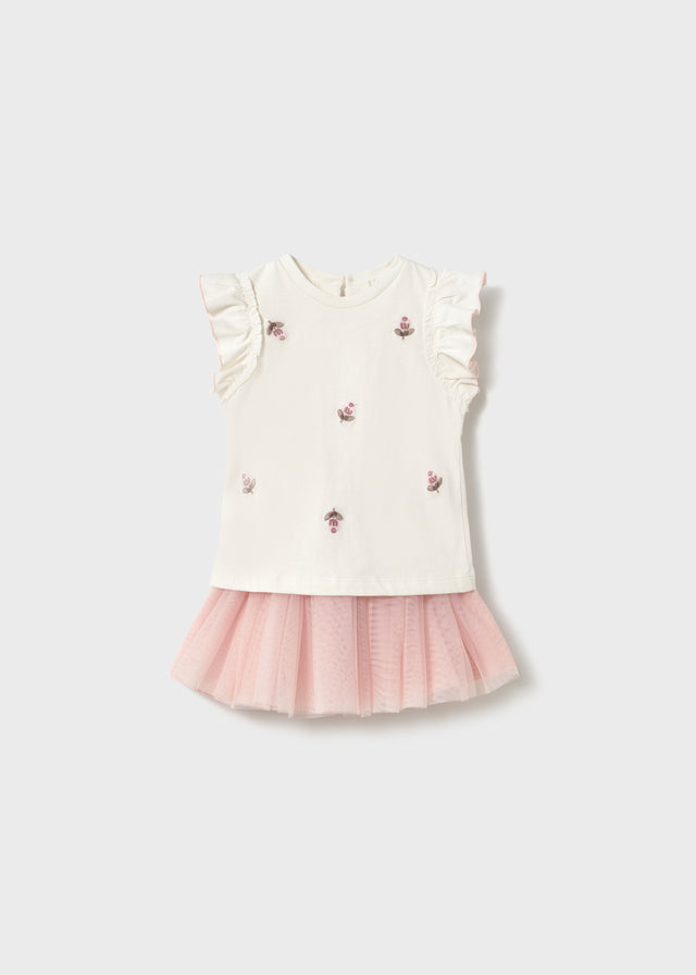 Completo due pezzi con gonna di tulle baby girl Mayoral
