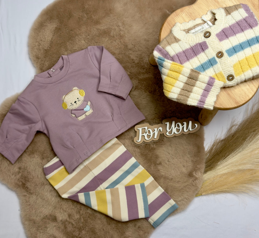 Completo con leggings neonata Mayoral