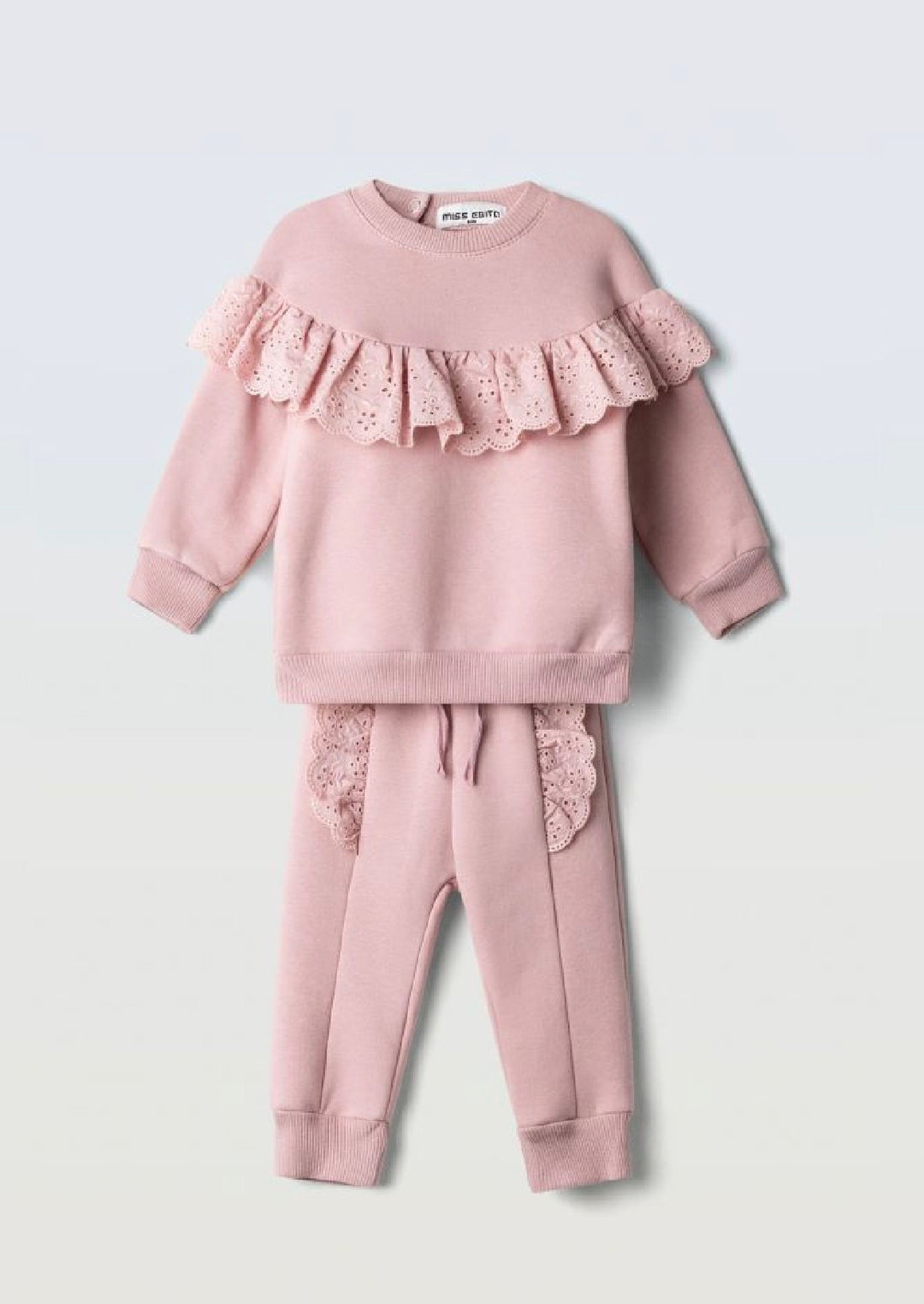 Tuta due pezzi con merletto baby femmina Ebita