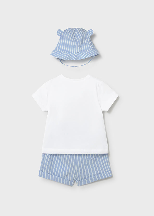 Completo 3 pezzi con cappello neonato Mayoral