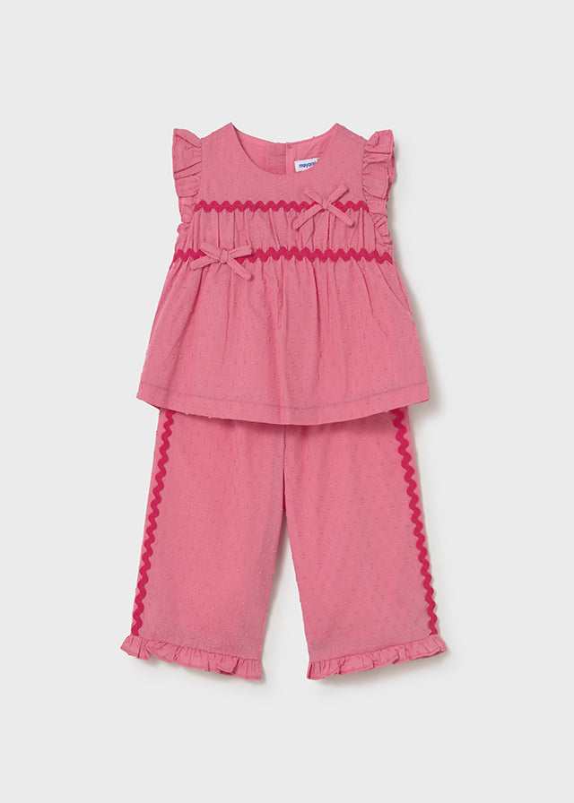 Completo con volant e blusa baby girl Mayoral