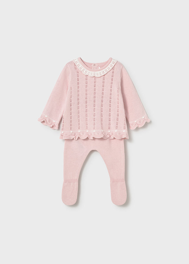 Completo in tricot con ghettina neonata Mayoral