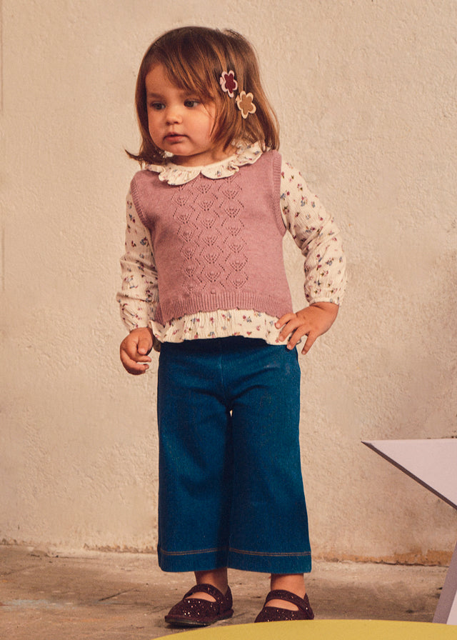 Completo gilet e pantalone girl Mayoral