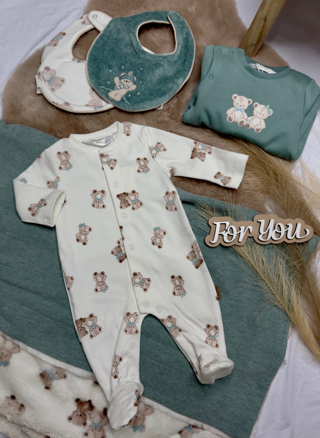 Tutina in caldo cotone stampata teddy unisex Mayoral