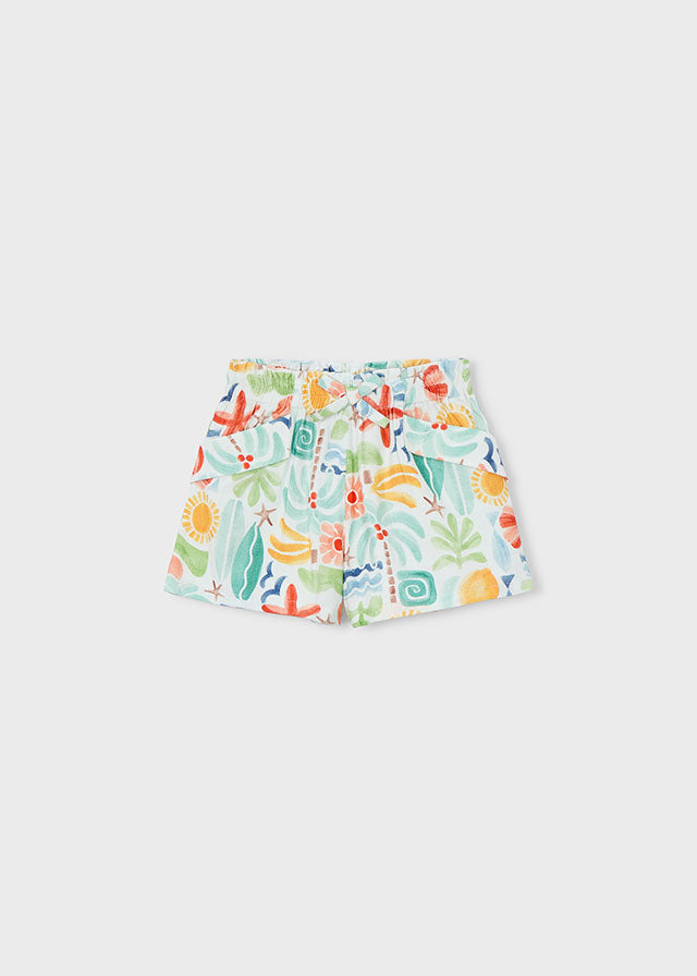 Pantaloncino con stampa summer bambina Mayoral
