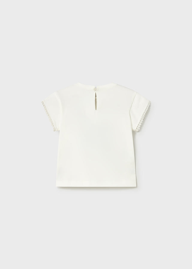T-shirt con stampa fiori baby femmina Mayoral