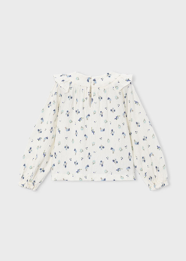 Blusa con colletto stampata bambina Mayoral