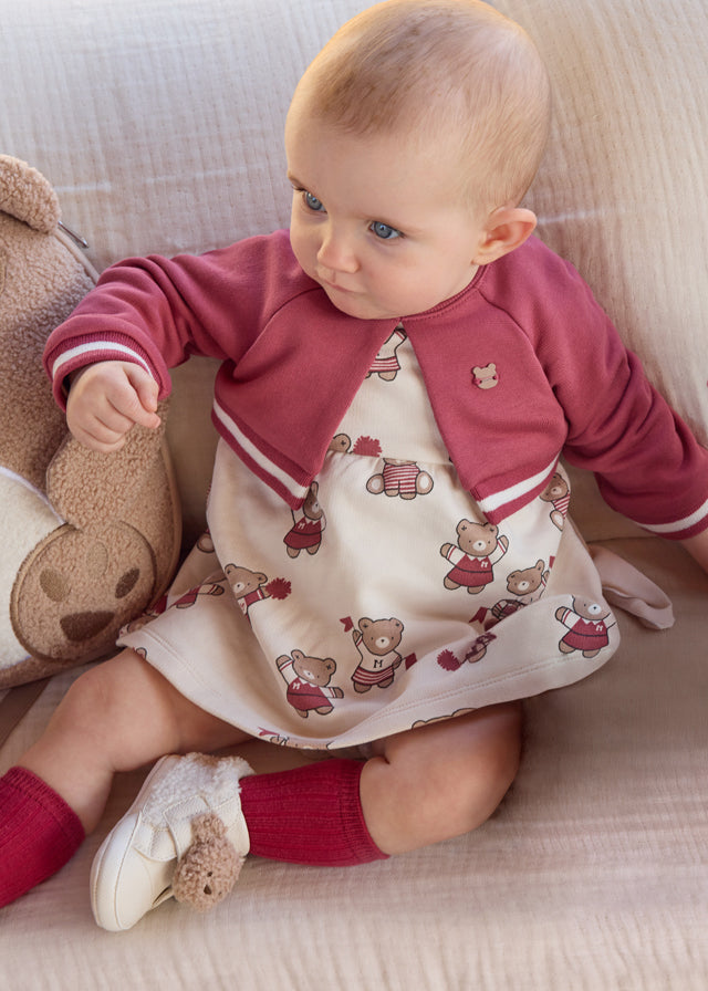 Vestito con finto cardigan neonata Mayoral