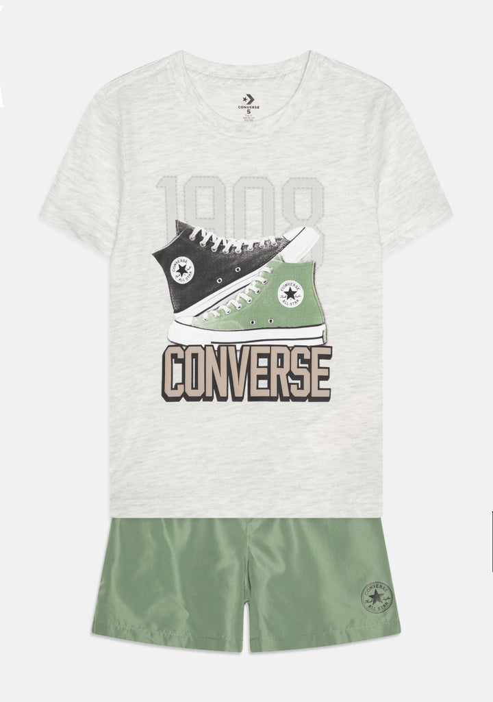 Completo maglietta a maniche corte con grafica e pantaloncino in dri-fit bambino