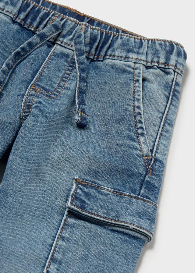 Pantalone soft denim cargo baby boy Mayoral