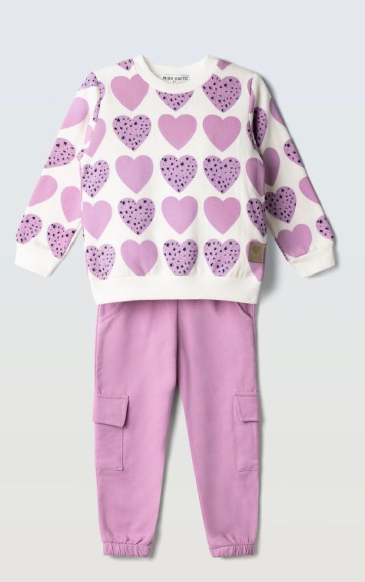 Tuta con pantalone cuori bambina Ebita