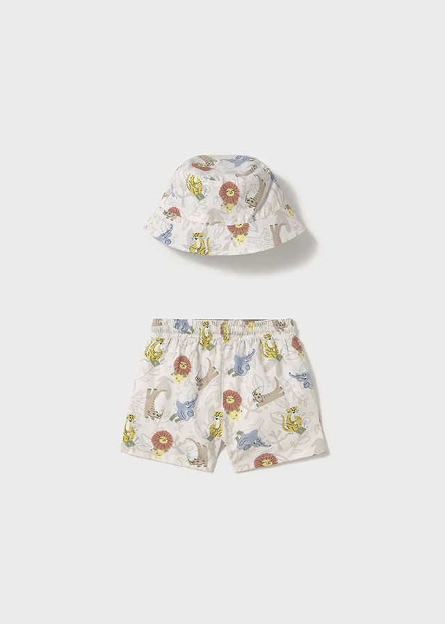 Completo costume e cappello reversibile protezione solare baby maschio