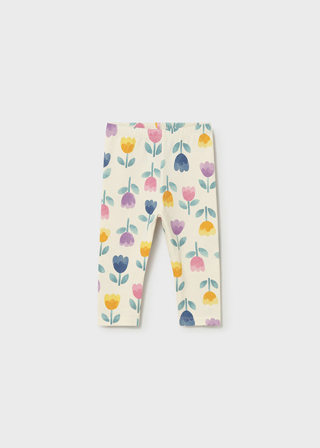 Leggings con stampa fiori baby girl Mayoral