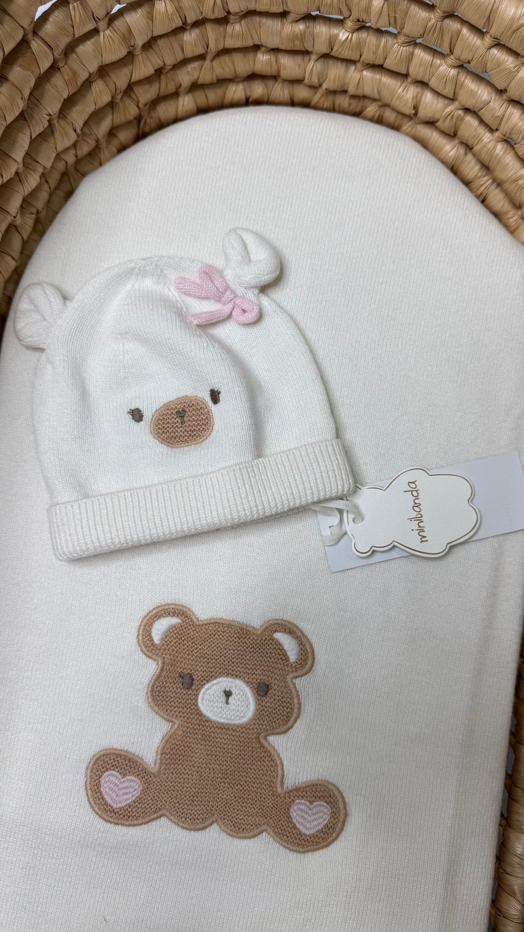 Cappello modello teddy neonata Minibanda