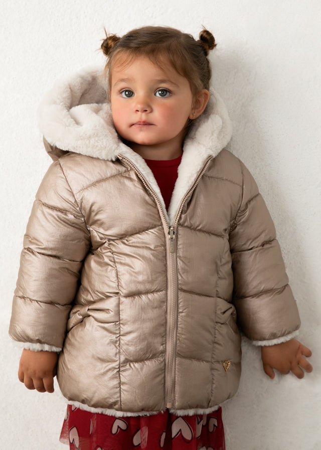 Giubbotto reversibile con pelliccia baby girl Mayoral
