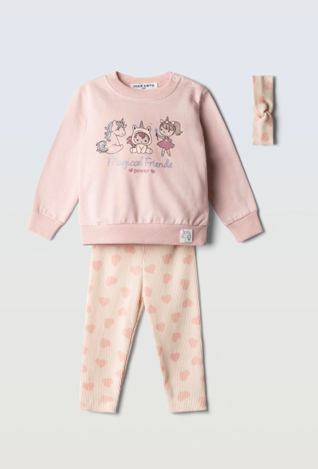 Completo con fascia e leggings baby girl Ebita
