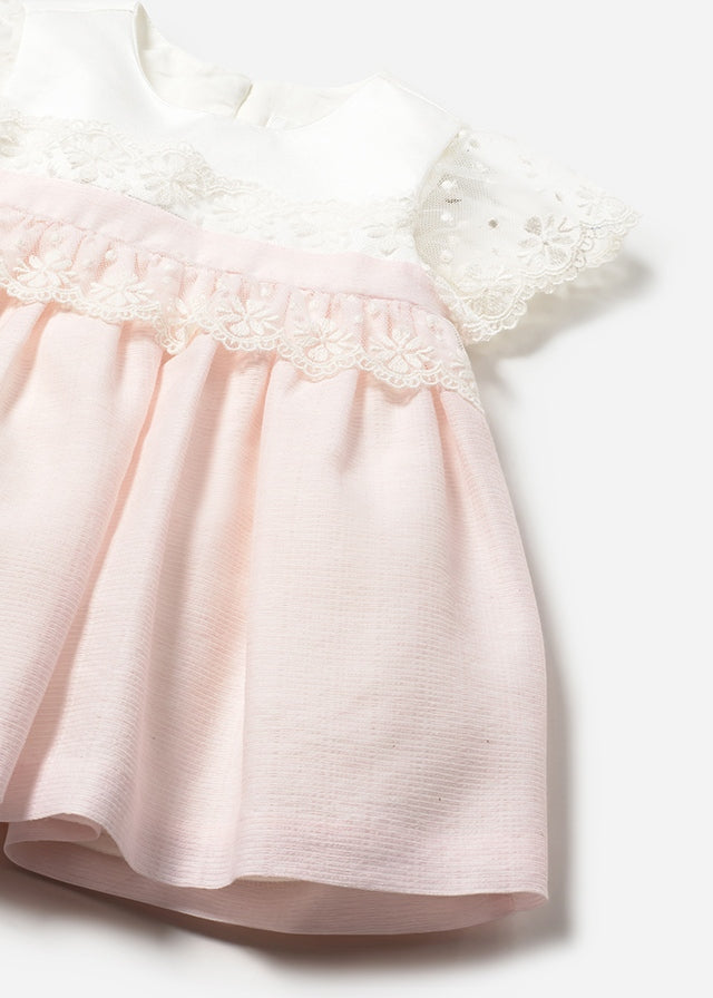 Vestito con manica in pizzo neonata Mayoral