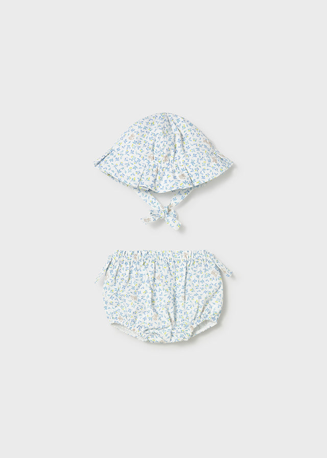 Culotte e cappello a fantasia neonata Mayoral