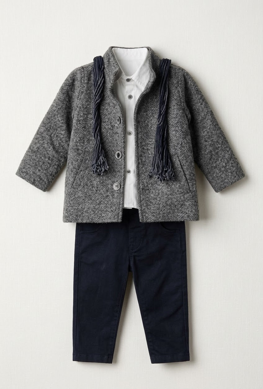 Completo con cappotto baby boy Hashtag