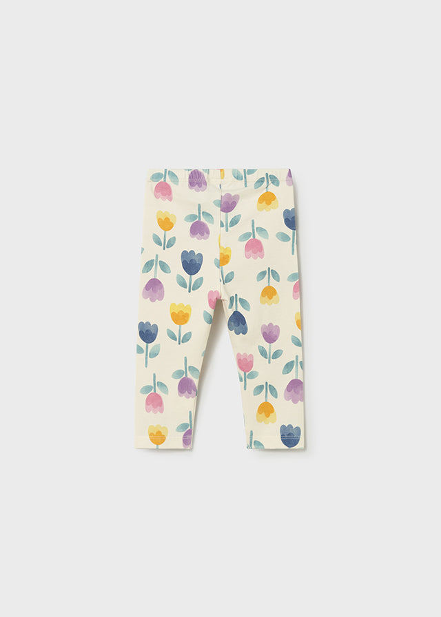 Leggings con stampa fiori baby girl Mayoral