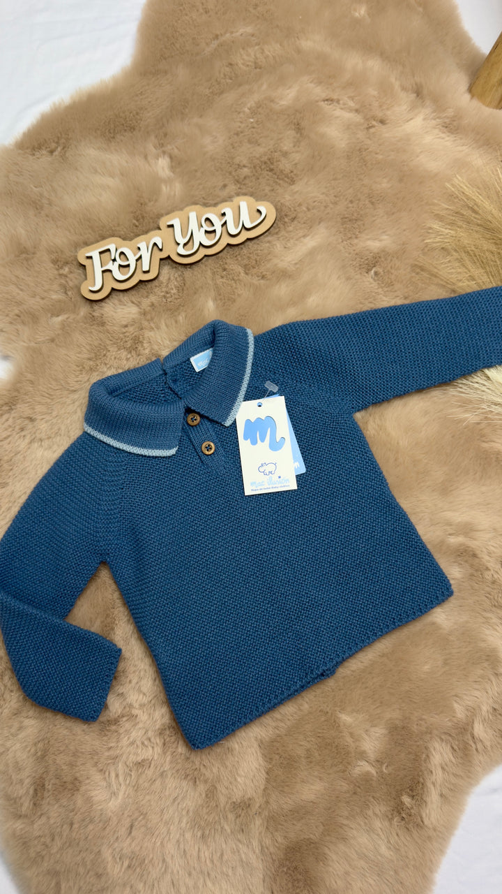 Completo due pezzi corto in tricot con salopette e polo Mac Ilusion
