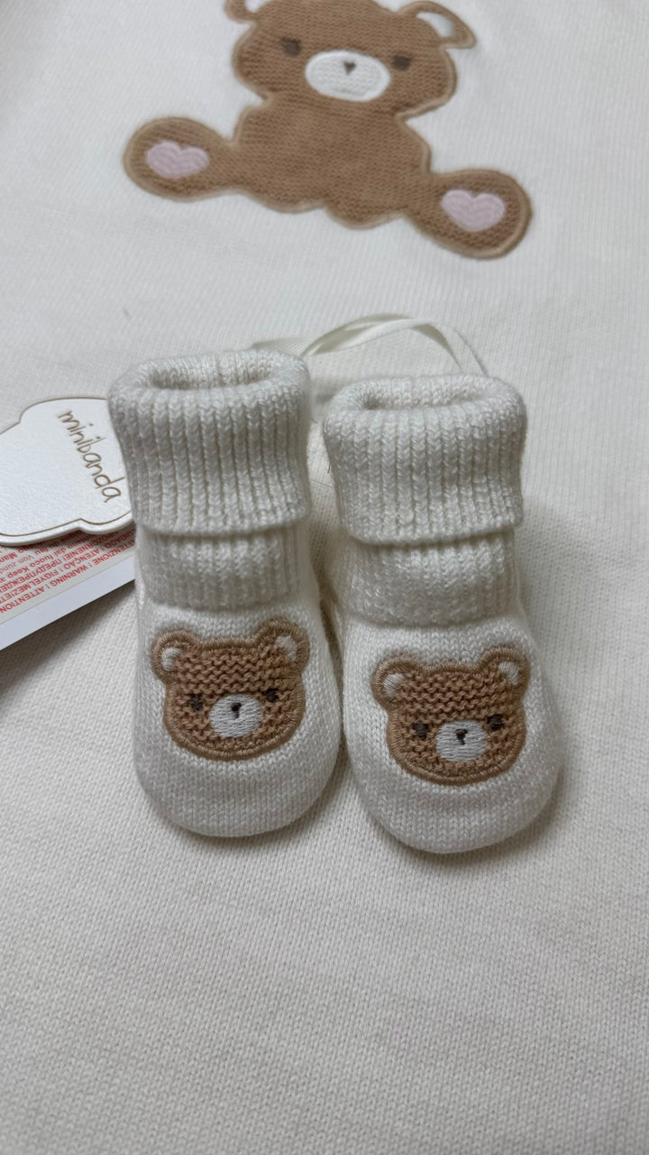 Scarpine in tricot teddy neonato Minibanda