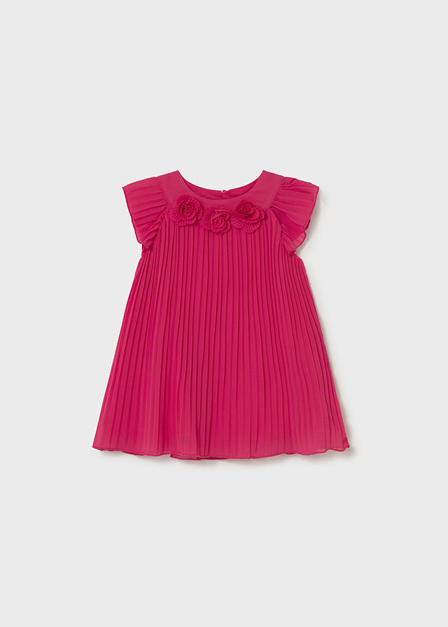 Vestito plissettato con rose baby girl  Mayoral