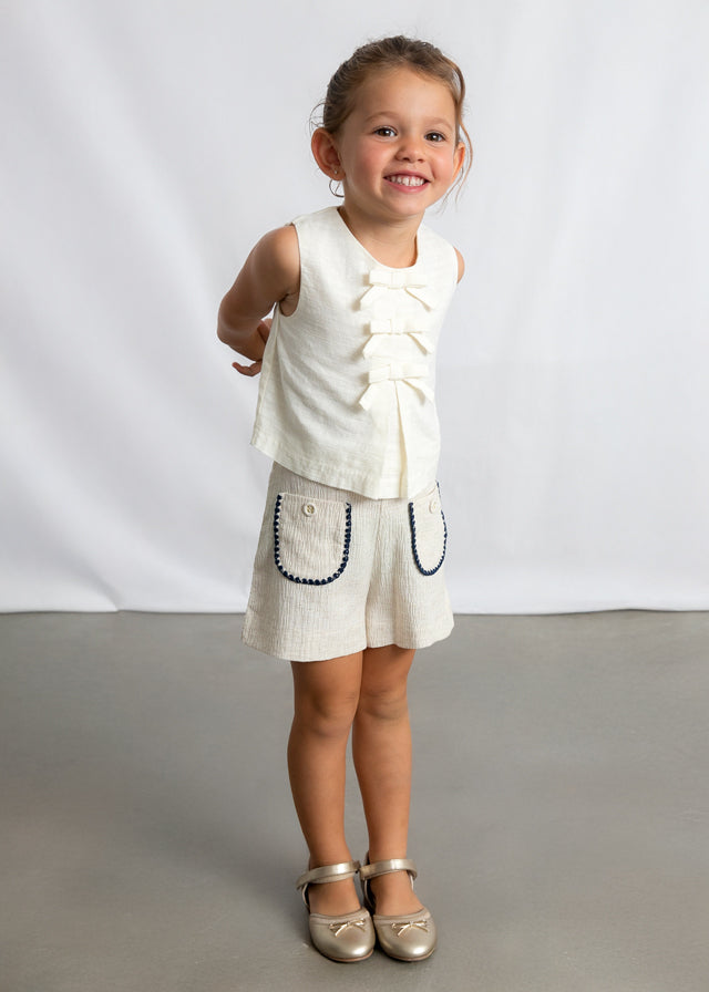 Short con ricamo bambina Mayoral