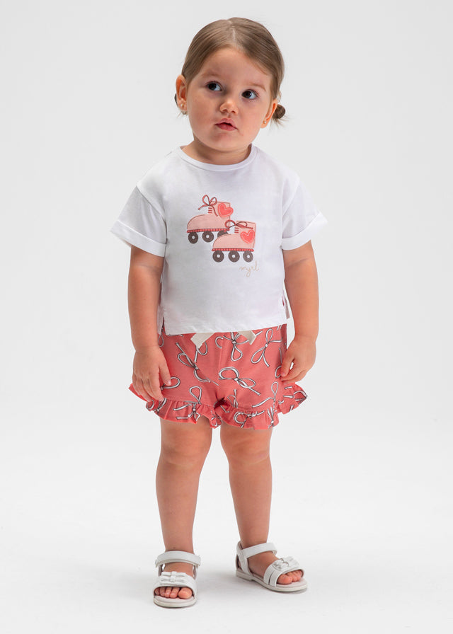 Completo due pezzi con short baby girl Mayoral